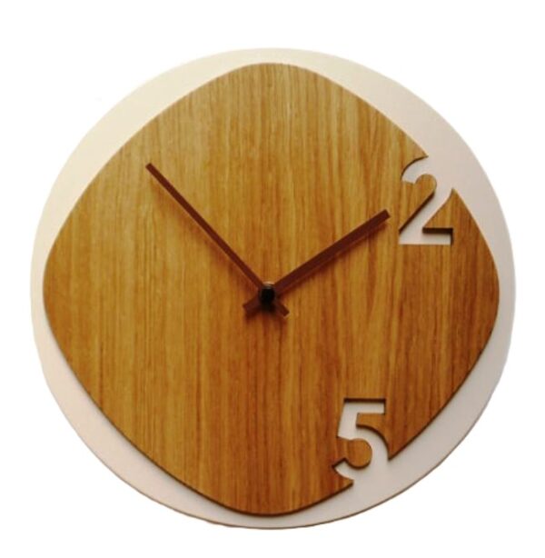 Reloj de Pared mezclado Madera Natural y MDF
